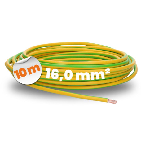 Lapp 4520006 H07V-K 16,0 mm² Vert/jaune I Câble de terre I Conducteur de protection 16 mm2 I Câble de câblage I Câble conducteur