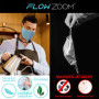 FLOWZOOM® Masque tissu lavable - lot de 2 masques couleur | Efficacité de filtration élevée > 98% | Masque avec filtre poche | M