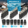 HASKYY Jeu de clés dynamométriques 1/2" 50-350 Nm pour voiture, tige d'extension pour voiture, douilles, outils de service