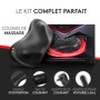 Wellax Coussin de massage relaxant avec fonction chauffante et rotation à 360 °, Shiatsu à 3 vitesses pour les épaules et le dos