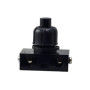 Interrupteur à pression encastrable avec contacts à vis pour lampes et appareils 250 V 2 A Noir