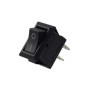 Mini interrupteur à bascule encastrable - 250 V 3 A AC/DC - 6 V 9 V 12 V 24 V 125 V - Noir rectangulaire - 9 x 13 mm - 2 pôles m