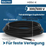 Kalitec Câble de câblage H05V-K 0,5 mm² noir - 10 m - Câble de 0,5 mm² - Flexible - En PVC - Fil de commutation