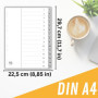 perfect line Lot de 4 intercalaires de classement DIN A4 en plastique (PP), 15 onglets (15 pièces), gris, intercalaires pour dos