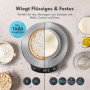 LEBENLANG Balance de cuisine numérique avec bol - Jusqu'à 5 kg - Idéale pour la cuisson - Balance de cuisine numérique - Balance