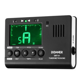 Donner 3 en 1 Accordeur de Guitare Métronome electronique et Générateur de Son avec écran LCD pour Instruments Chromatiques, Gui