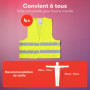 PURAHELP Gilet Jaune Voiture Set de 4 pièces valable dans Toute l'europe Selon en ISO 20471 - Gilet de sécurité reflechissant - 