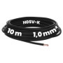 Kalitec Câble de câblage H05V-K 1 mm² noir de 10 m - Flexible - En PVC - Toron 1 mm² - Câblage à fil fin - Câble unique - Câble 