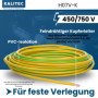 Kalitec Câble H07V-K 2,5 mm² - 10 m - Vert/Jaune - Flexible - PVC - Toron Simple - Câblage à Fil Fin - Monofil