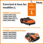 BEOS® 2 x Crampons en Acier Inoxydable de qualité supérieure pour Worx Landroid L & Vision + 12 x vis – Amélioration de la Tract