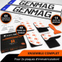 GENMAG® 2X Support de Plaque d'Immatriculation Auto Moto sans Cadre [Extra Fort & Universel] Support Plaque Immatriculation Voit