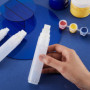 Wisyurt Lot de 4 Stylos à Peinture 15 Mm Vide Acrylique Marqueur Permanent Clair Blanc Marqueur Stylo Pointe Fine Vide Marqueurs