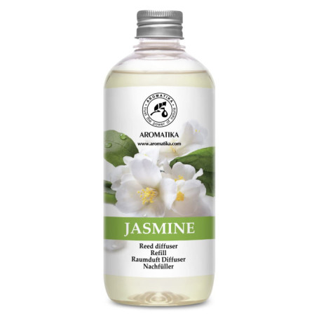 Recharge pour Diffuseur de Jasmin 500ml - Naturelle Huile Essentielle de Jasmin - Parfum Frais et de Longue Durée - Idéal pour A