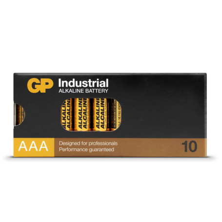 GP Industrial GP LR03 Lot de 10 Piles alcalines AAA pour Usage Industriel 1,5 V