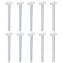 10pcs M8x100mm Filetage T Fente Outil de Fixation Goujon Drop-in T-Écrou Coulissant Vis Boulon en Acier au Carbone Zingué pour 3