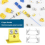 OTOTEC 4 Jeux de Connecteurs de Fils de Thermocouple de Type K avec Panneau Mini Prise Jaune avec Installation Sur Panneau 21x24