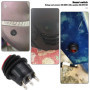 EMSea Lot de 4 Interrupteurs à Bascule 3 Positions on Off on Noir Interrupteur à Bascule Rond à Encliqueter 3 Broches 12 V-250 V