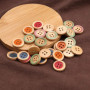 YINETTECH 150pcs Boutons Ronds en Bois 15mm 4 Trous Boutons de Couture Décoration pour DIY Couture Artisanat Tricot Costume Chem