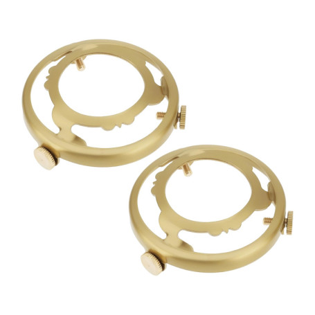 YINETTECH 2PCS Abat-jours en Laiton pour Lampe de 60 Mm avec Fixations à Vis Sécurisées pour Lampes Suspendues Conceptions d'écl