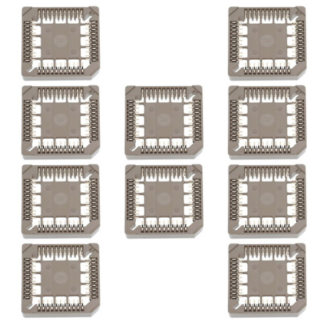 VGOL Lot de 10 Supports PLCC SMT 72-7615 44 Voies Pas de 2,54 Mm Montage en Surface pour Circuits Imprimés Et électroniques