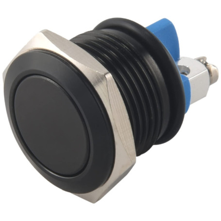 Geieold Bouton Poussoir Interrupteur Noir 16mm 12V Pour Voiture Auto