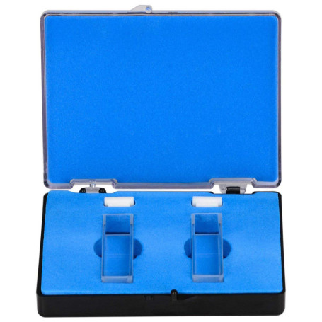 Hopbucan Cuvette à Quartz, cuvettes spectrophotomètre Longueur de Trajet 10 mm, Hauteur 45 mm, capacité 3,5 ML 2 pièces
