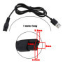 eMagTech Lot de 2 Câbles de Chargeur USB 5 V pour Tondeuse à Cheveux Pièce de Rechange Compatible avec Le Cordon D'alimentation 