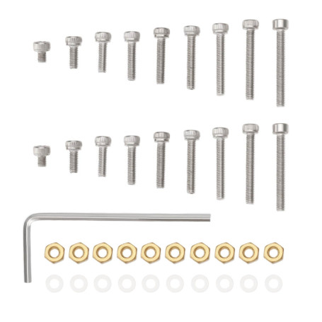 eMagTech 1 Kit de Montage de Cartouche de Tête de Platine Cartouche de Tête de Platine Phono Vis M2,5 Boulons écrous Rondelles C