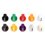 eMagTech Lot de 10 Boutons de Potentiomètre 19 Mm pour Axes Jusqu'à 6,35 Mm Compatibles avec Les Boutons de Volume Et de Tonalit