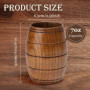 Niejgay 2 Pièces Tasses à Thé Classiques en Bois Tasse à Bière en Forme de Tonneau pour Café, Chaudes, Lait, Vin, 210 ML
