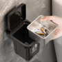 Kopinma Cendrier mural en acier inoxydable avec couvercle, en forme de poubelle, pour salle de bain, salon, sans choc, salle de 