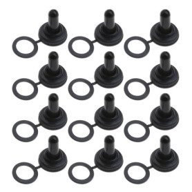 ECSiNG 12pcs Interrupteur à Bascule Capuchons en Caoutchouc pour 12mm pour Bateaux Équipement Véhicules Tout-terrain Étanche Int