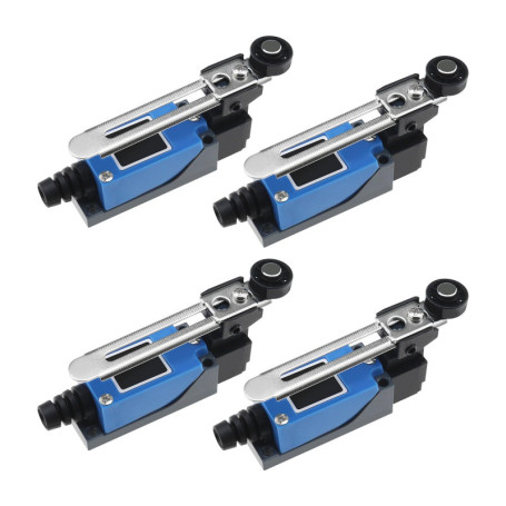 ECSiNG 4pcs ME-8108 Interrupteurs de Fin de Course Commutateur de Bras Levier à Rouleau Réglable NC-NO pour Machines-outils Mach