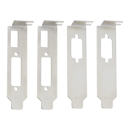 SG Store Lot de 4 supports discrets pour cartes graphiques HDMI DVI VGA et vidéo Demi-hauteur Support pour boîtier d'ordinateur 