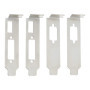 SG Store Lot de 4 supports discrets pour cartes graphiques HDMI DVI VGA et vidéo Demi-hauteur Support pour boîtier d'ordinateur 