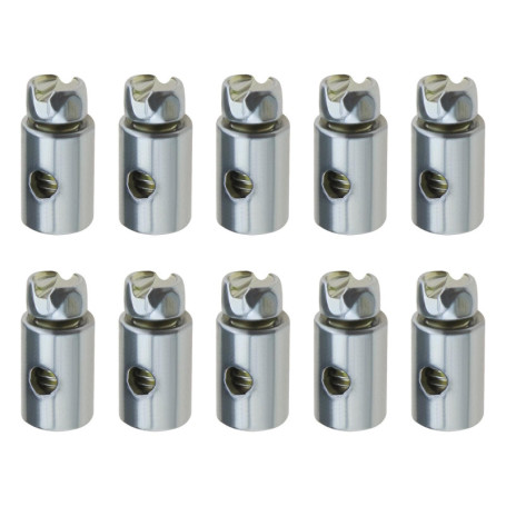 SG Store Lot de 5 butées de câble d'accélérateur - Extrémités de câble de Frein - Corps Rond - Diamètre du Trou du Fil : 2 mm - 