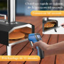 Four a Pizzas extérieurs à bois: KitchenBoss aciers inoxydables portable grille pizza avec pierre tournante de jardin avec granu