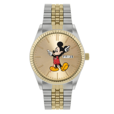 Disney Unisexes-Adultes Analogique Quartz Montre avec Bracelet en Acier Inoxydable MK8185