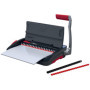 GBC CombBind CB12 4410060 Relieuse manuelle pour 165 feuilles A5/A4, design compact et léger, perfore 12 feuilles, noir/argenté