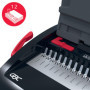GBC CombBind CB12 4410060 Relieuse manuelle pour 165 feuilles A5/A4, design compact et léger, perfore 12 feuilles, noir/argenté