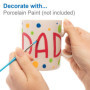 Baker Ross Créez vos propres grandes tasses en porcelaine blanche (paquet de 4) pour les enfants à décorer, arts et métiers