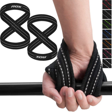 RDX Figure 8 Sangle, Sangle Musculation Gym Levage Support de Poignet Bandage Fitness Lifting Straps Entraînement Bodybuilding H