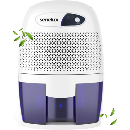 Senelux Mini déshumidificateur d'air portable puissant de 500 ml - Petit déshumidificateur efficace et stable - Absorbeur d'humi
