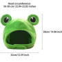 TRIXES Chapeau Grenouille avec Grands Yeux Fantaisie - Costume Fantaisie - Bandeau Crochet et Boucle en Peluche - Accessoires de