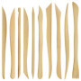 Kurtzy Outils Sculpture Argile en Bois (10 Pièces) - 14,4-16 cm - Outils Argile pour Céramique/Polymère - Outils Poterie à Deux 