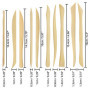 Kurtzy Outils Sculpture Argile en Bois (10 Pièces) - 14,4-16 cm - Outils Argile pour Céramique/Polymère - Outils Poterie à Deux 