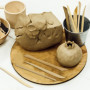 Kurtzy Outils Sculpture Argile en Bois (10 Pièces) - 14,4-16 cm - Outils Argile pour Céramique/Polymère - Outils Poterie à Deux 