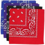 KAV Lot de 4 Bandanas Multi-Usages - Bandeau Cyclisme Masque Visage Foulard Mouchoir pour Homme Femme Hip-Hop Sport - Noir, Viol