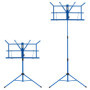 Mad About MA-MS04 Stand de musique pliable - Support de partitions portable et facile à plier avec sac de transport - Bleu