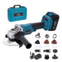 KATSU FIT-BAT 21V Meuleuse d'Angle sans Fil Brushless 115mm 125mm Moteur sans Balais avec 3,0Ah Batterie et Kits d'Accessoires M